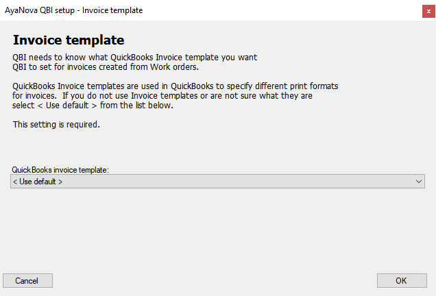 invoice template wizard page