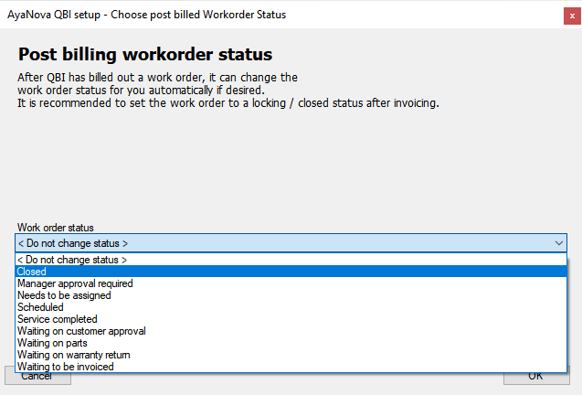 post wostatus wizard page